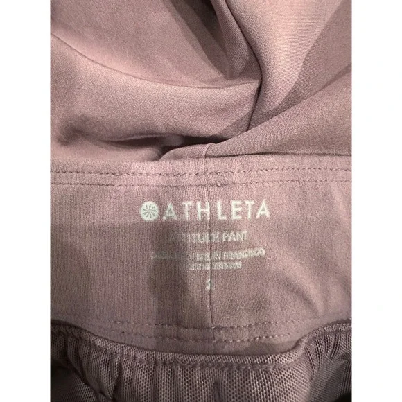 Athleta Attitude Pant Ruched Leggings Joggers Dusty Rose Size 2 - Picture 2 of 7